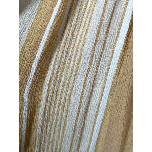 Torrid Top Women 12 Yellow Pullover Halter Striped Summer Feminine Dainty Retro - Picture 7 of 13